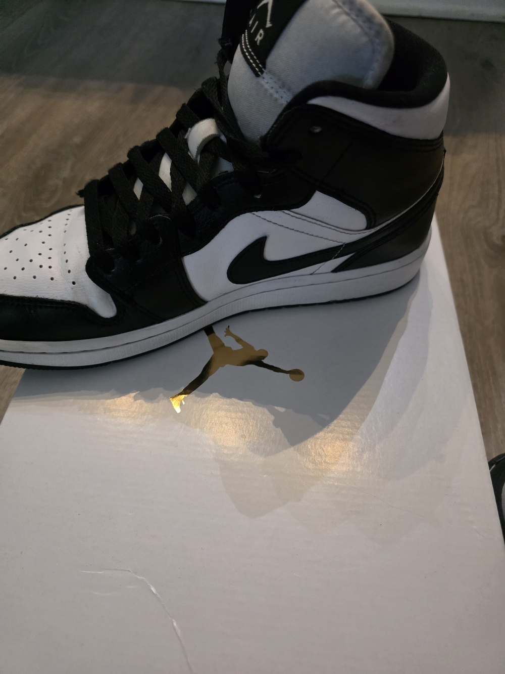 Nike Jordan Black & White High-Top Sneakers - Picture 10 of 14